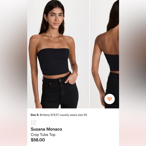 Susana Monaco Crop Tube Top - Picture 1 of 5